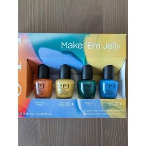 OPI Make 'Em Jelly Collection Mini Nail Polish Set of 4 x .125 fl oz Summer NWT